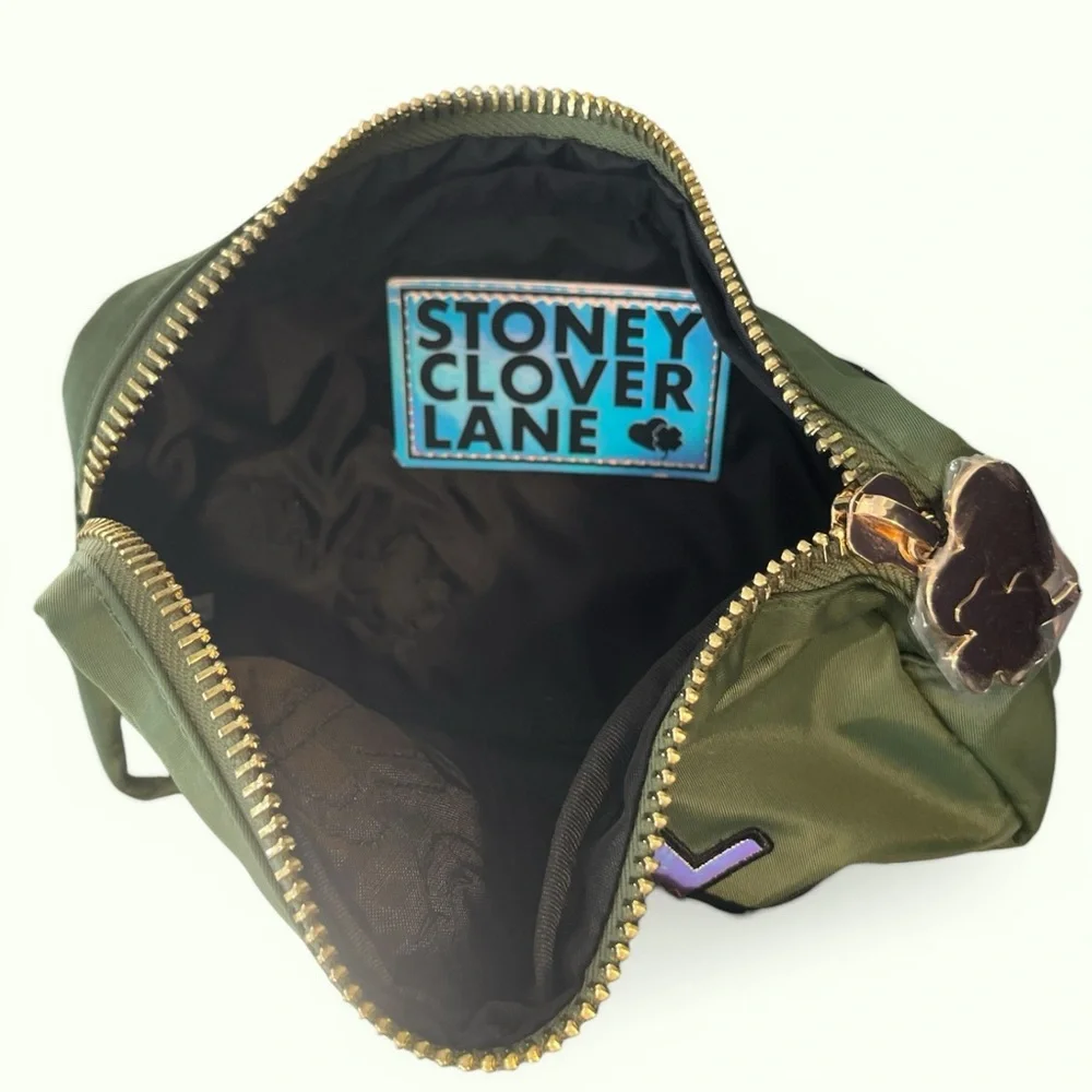 NWT Stoney Clover “Roll Wave” Small Pouch In Olive